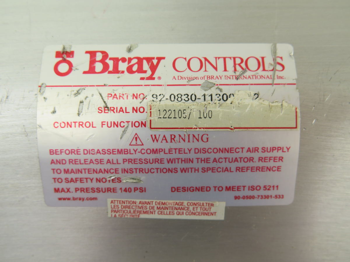 Bray 92-0830-11300-532 Pneumatic Actuator & Valve 2 1/2" - Advance Operations