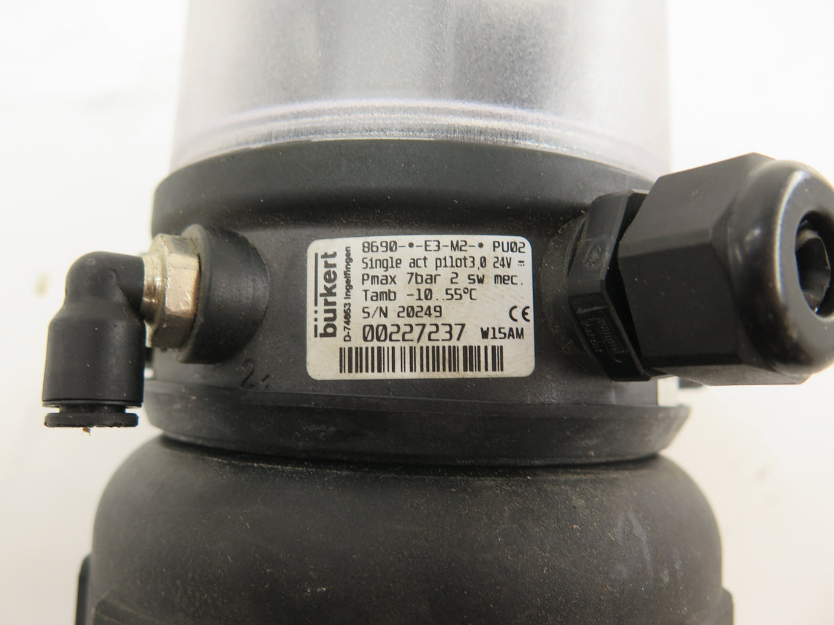 BURKERT 00262742 00227237 PNEUMATIC PVC 1IN BALL VALVE - Advance Operations