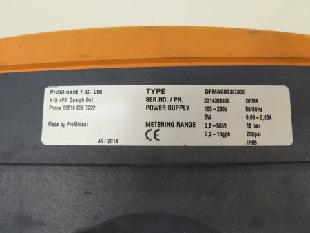 ProMinent DFMA08T3D300 DulcoFlow Ultrasonic Flow Meter - Advance Operations