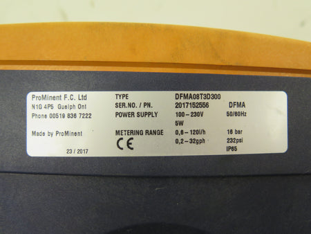 ProMinent DFMA08T3D300 DulcoFlow Ultrasonic Flow Meter - Advance Operations