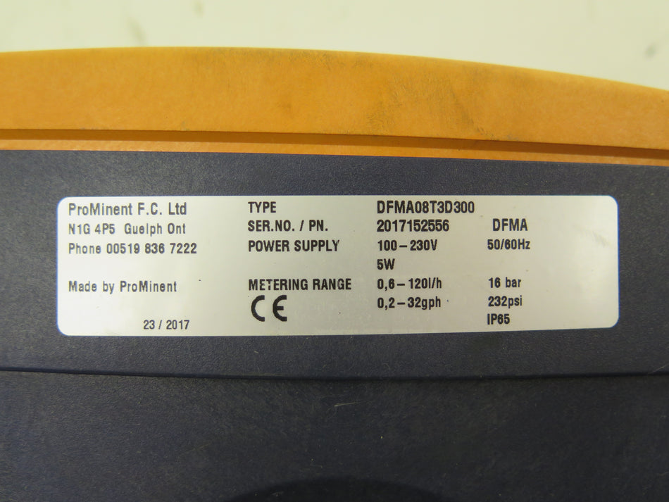 ProMinent DFMA08T3D300 DulcoFlow Ultrasonic Flow Meter - Advance Operations