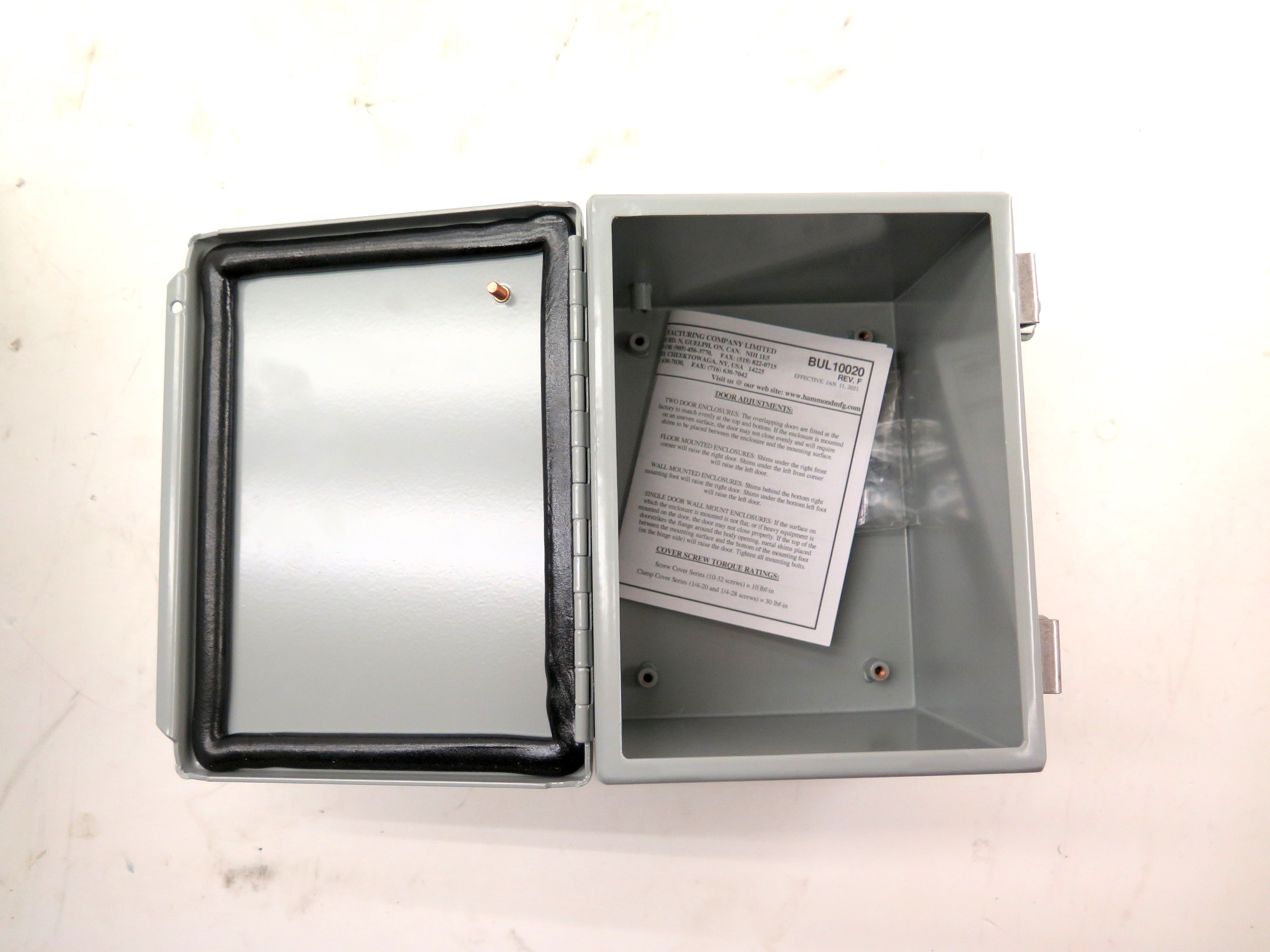 Hammond 1414PHG6 NEMA / EEMAC 12 JIC Enclosure Box Panel Included - Advance Operations