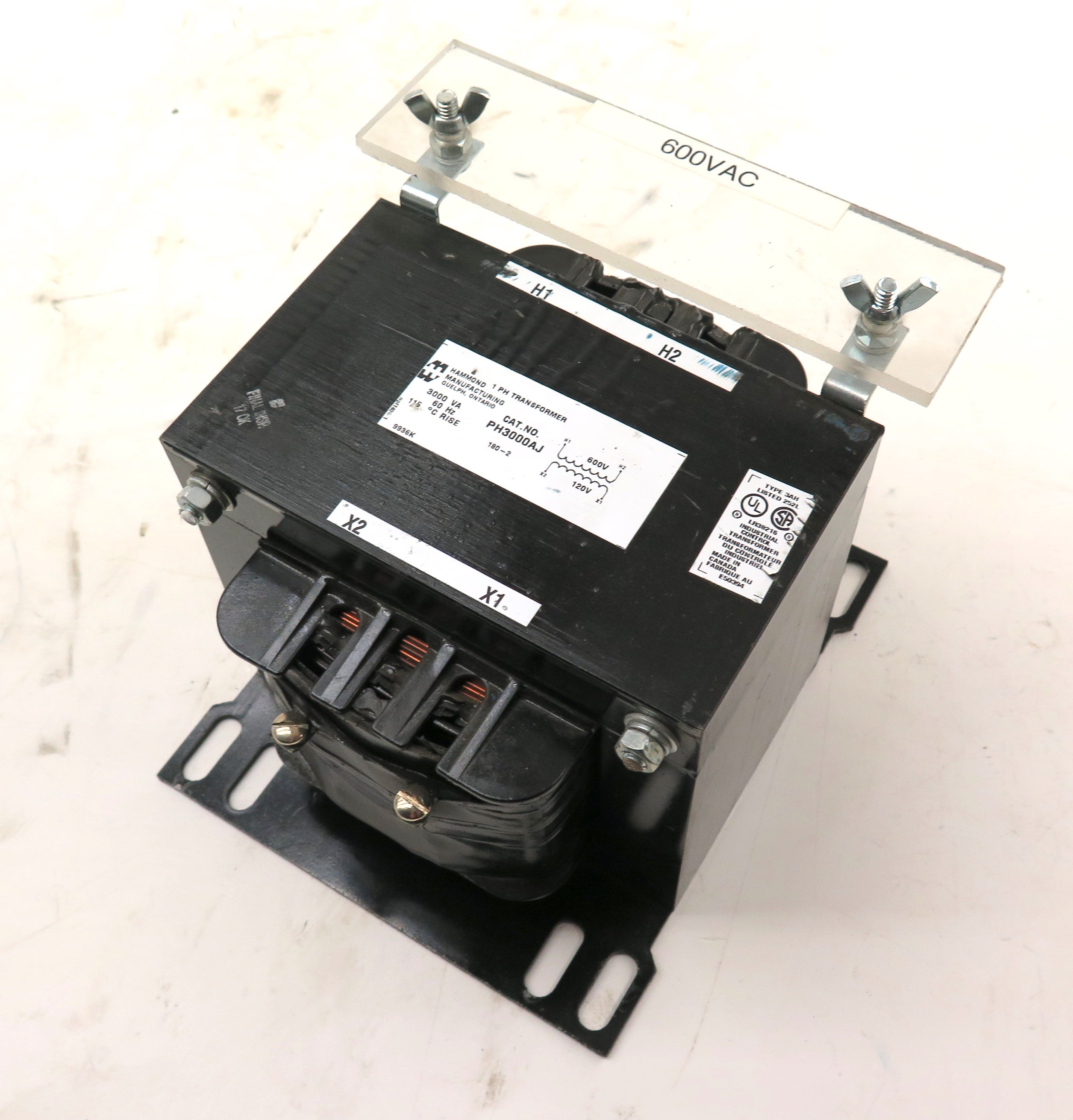 Hammond PH3000AJ Transformer 1 PH 600Vac To 120-V - Advance Operations
