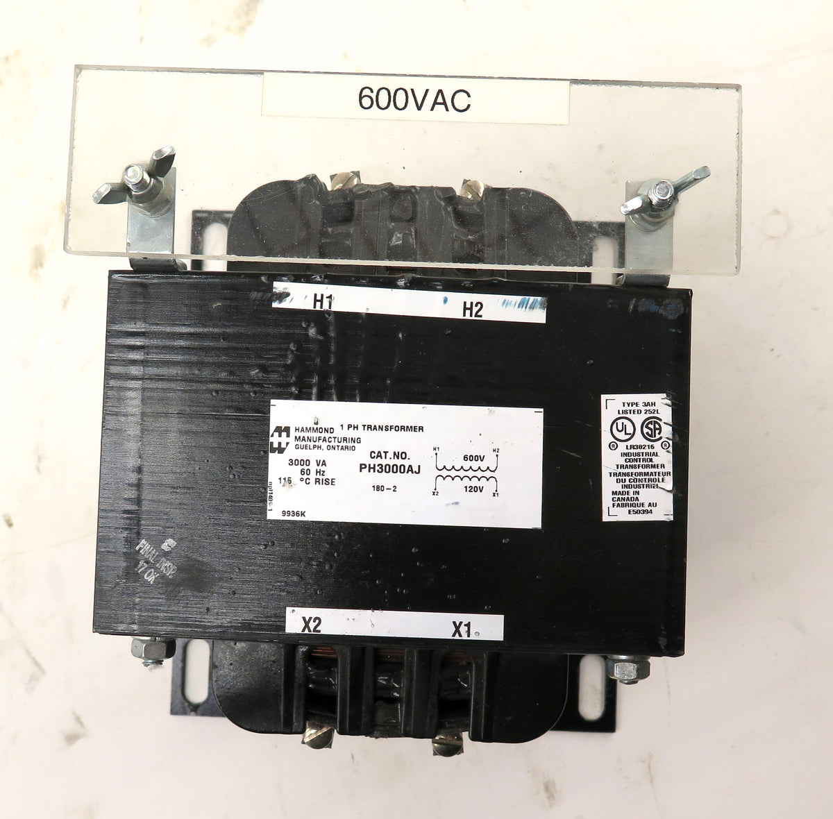 Hammond PH3000AJ Transformer 1 PH 600Vac To 120-V - Advance Operations