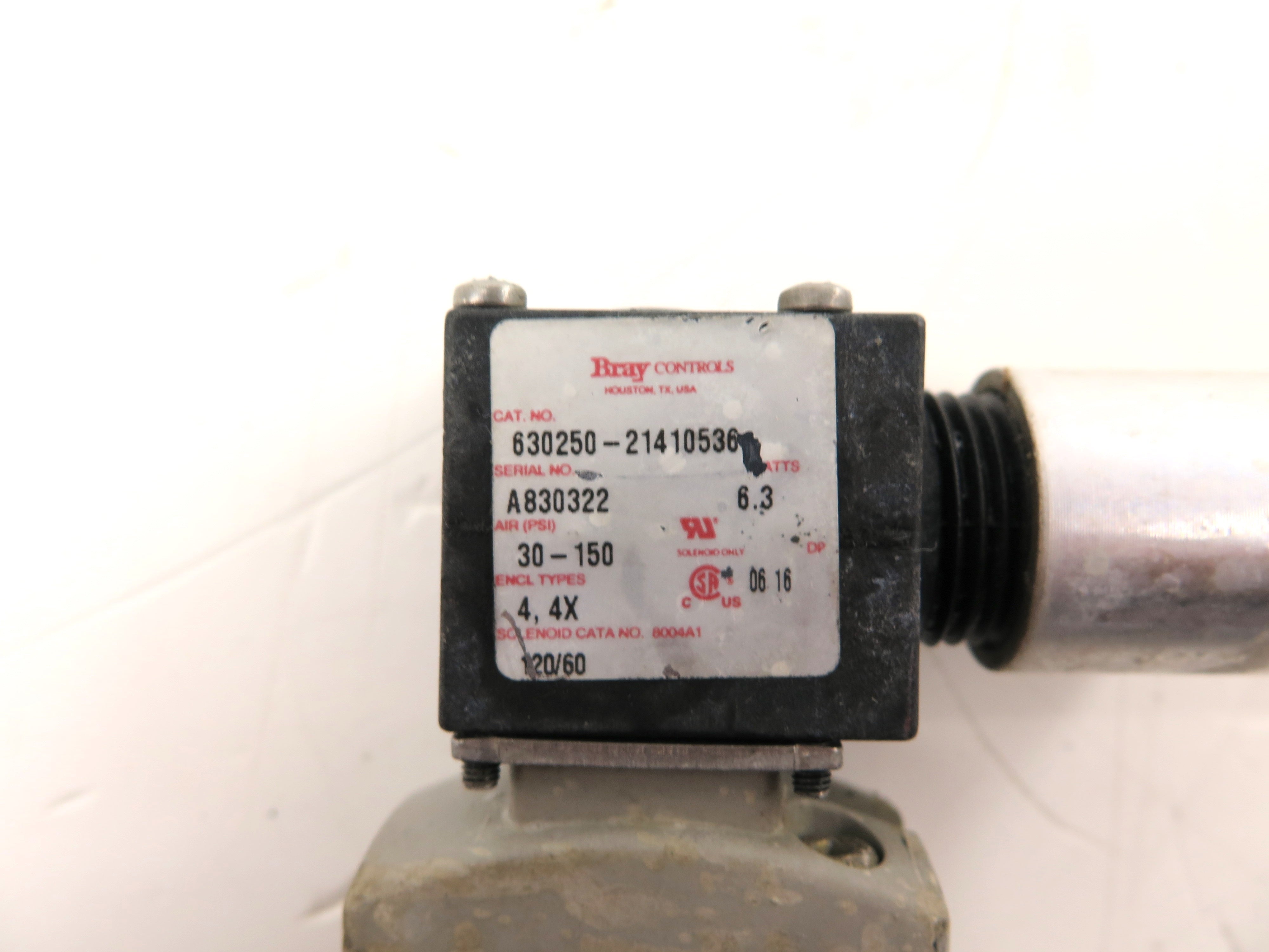 Bray 630250-21410536 Pneumatic Solenoid Valve 30-150PSI 120V - Advance Operations