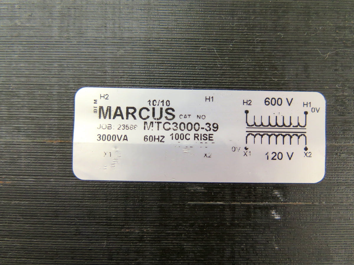 Marcus MTC3000-39 Transformer 3000VA 600 to 120Vac - Advance Operations