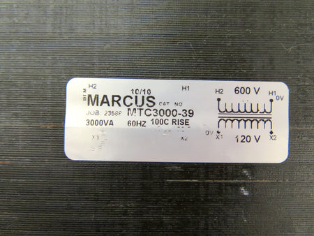 Marcus MTC3000-39 Transformer 3000VA 600 to 120Vac - Advance Operations