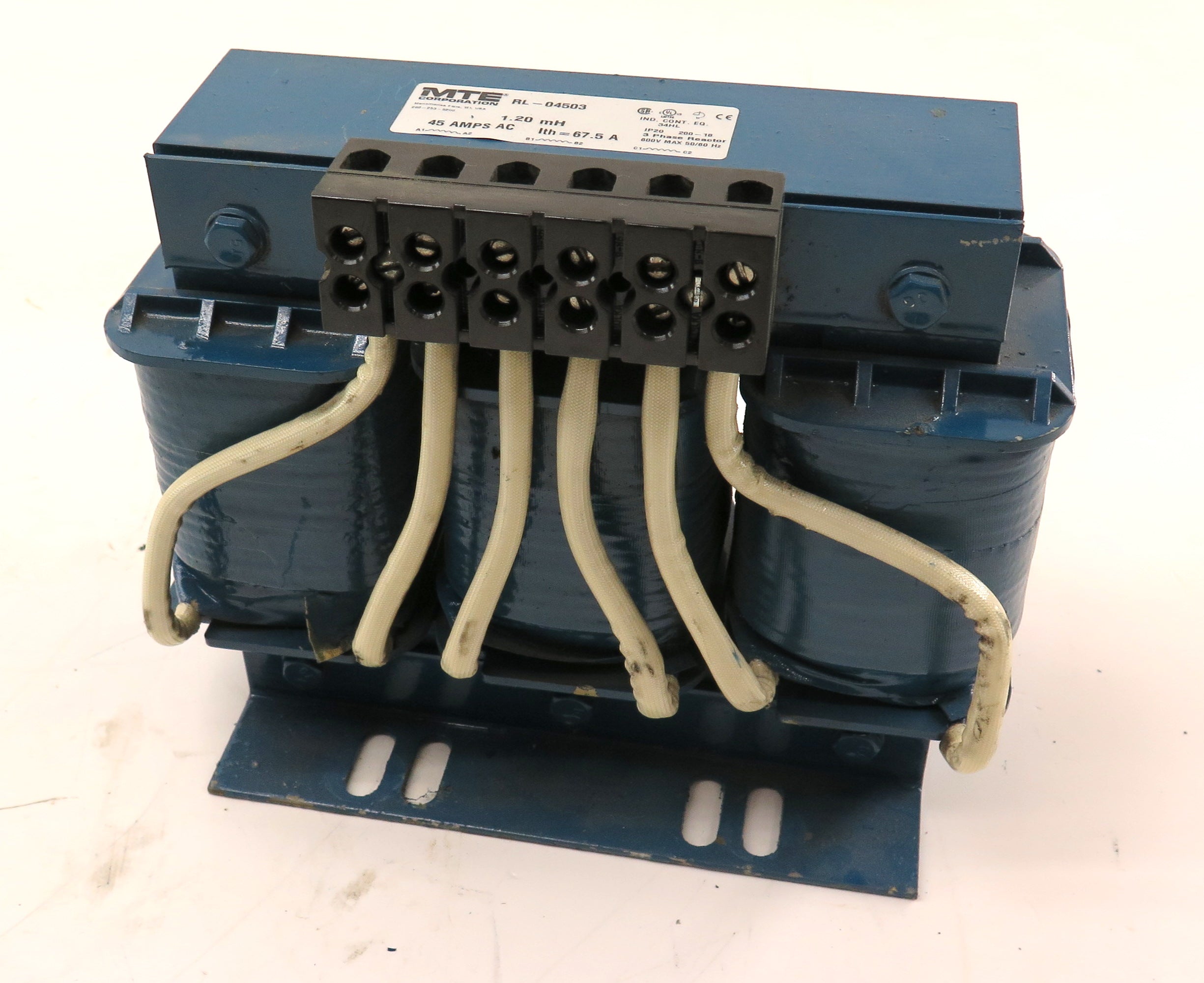 MTE RL-04503 Line Rector 1.20mH 45A 3 Phase 600Vac Max - Advance Operations