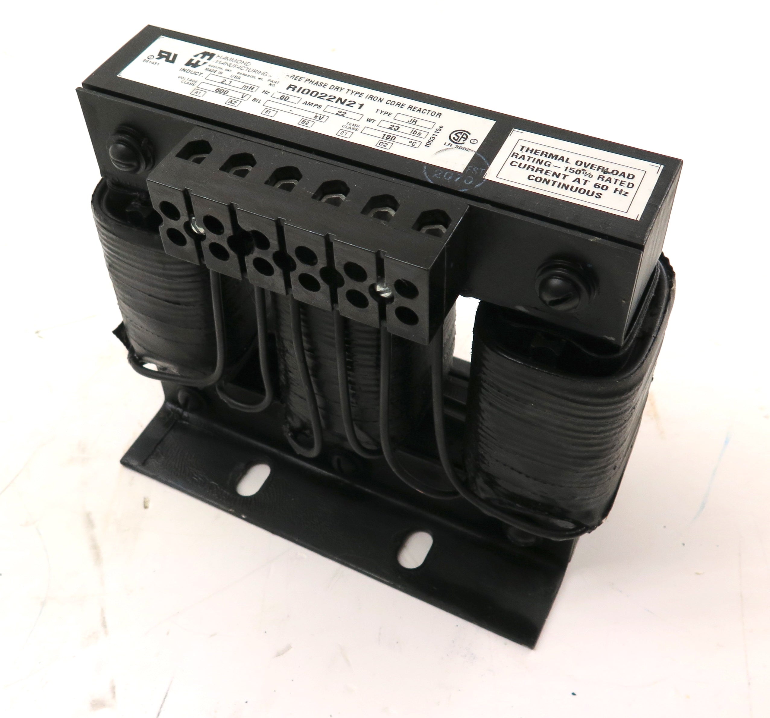 Hammond RI0022N21 Three Phase Dry Type Iron Core Reactor - Advance Operations
