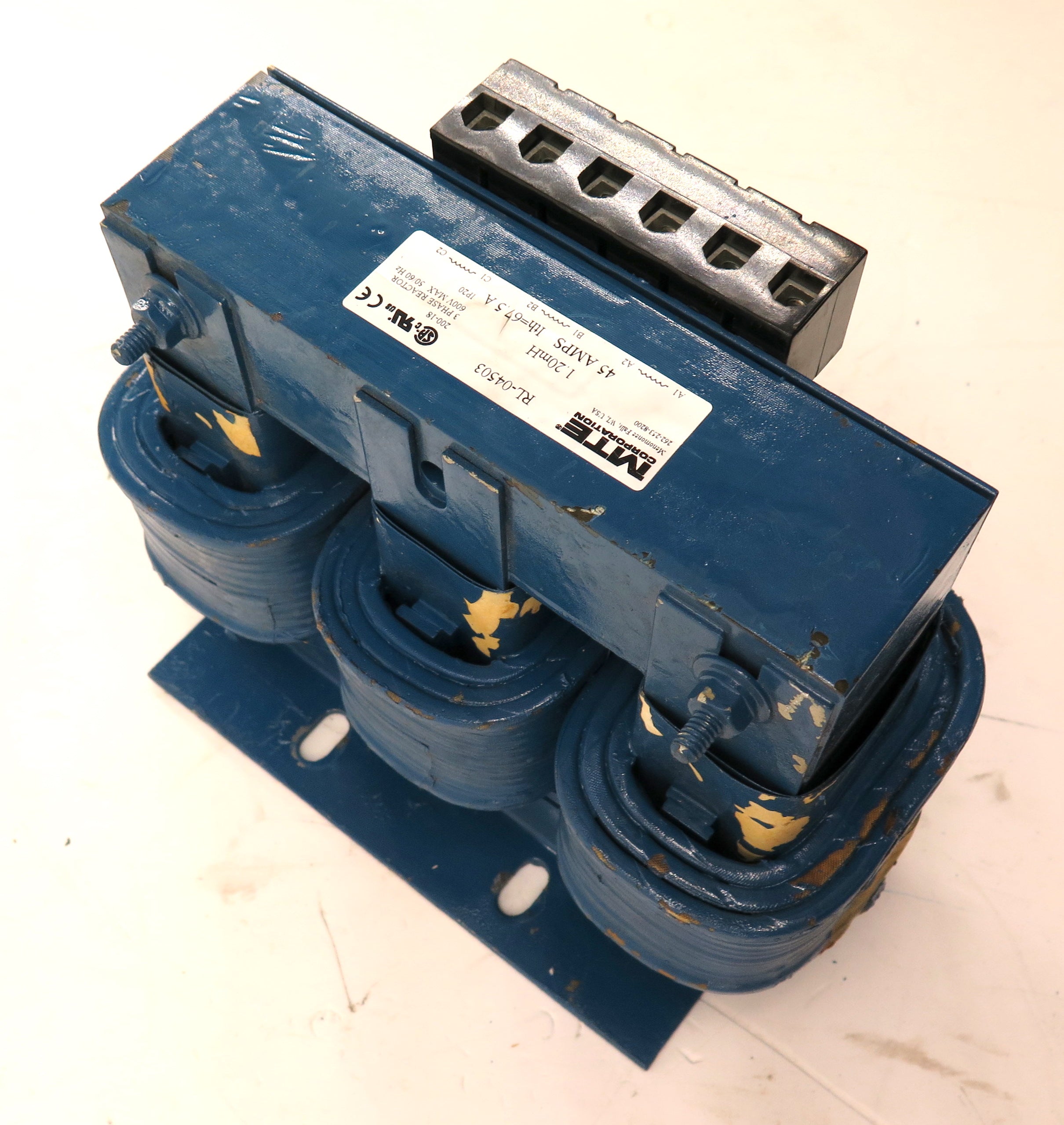 MTE RL-04503 Line Reactor 45A 600V Max 1.20mH - Advance Operations