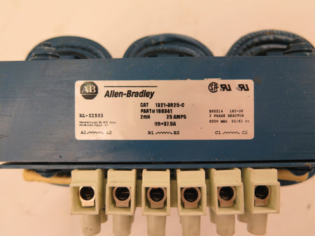 Allen-Bradley 1321-3R25-C Line Reactor 25A 3 Phase Reactor 600V Max - Advance Operations