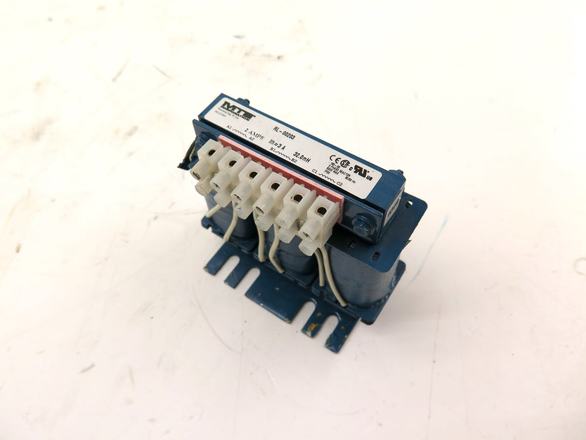MTE RL-00203 Line Reactor 3 Phase 32.0mH 2A 600Vmax - Advance Operations