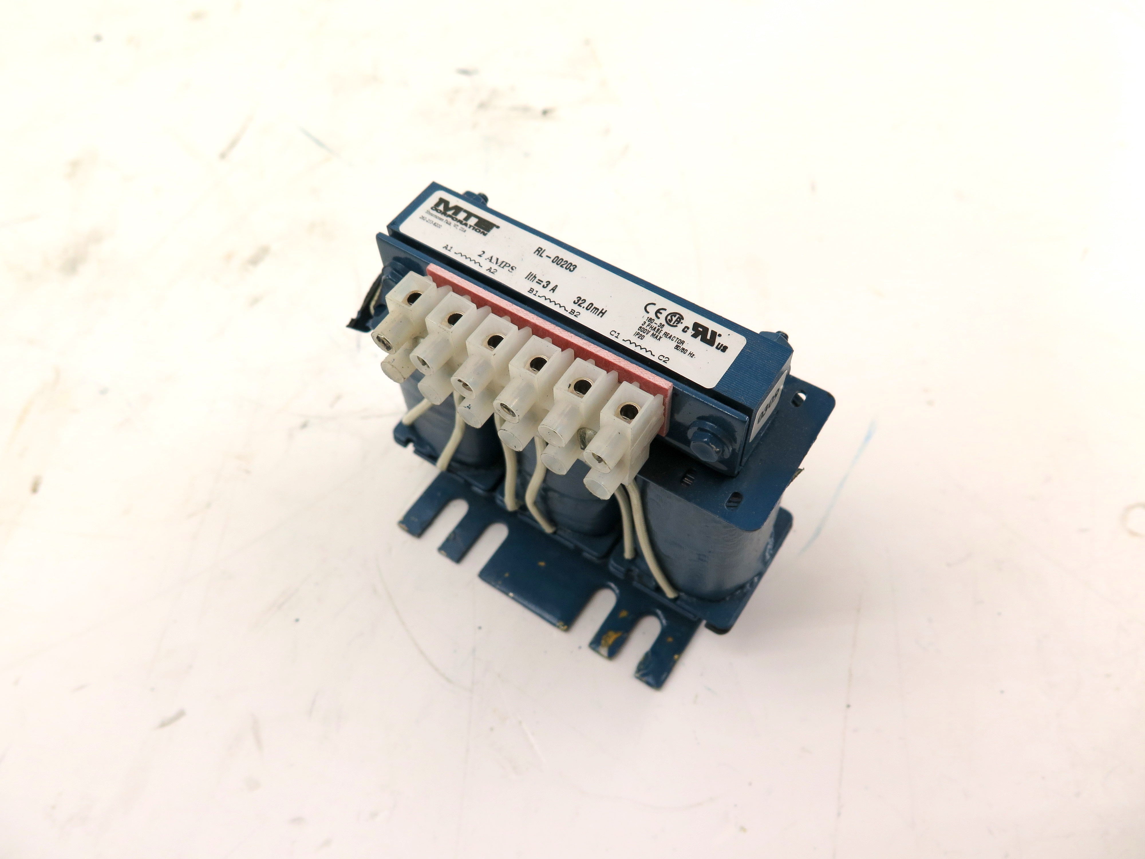 MTE RL-00203 Line Reactor 3 Phase 32.0mH 2A 600Vmax - Advance Operations