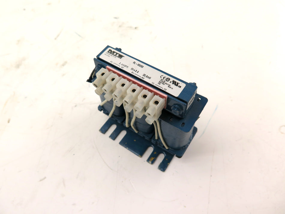 MTE RL-00203 Line Reactor 3 Phase 32.0mH 2A 600Vmax - Advance Operations