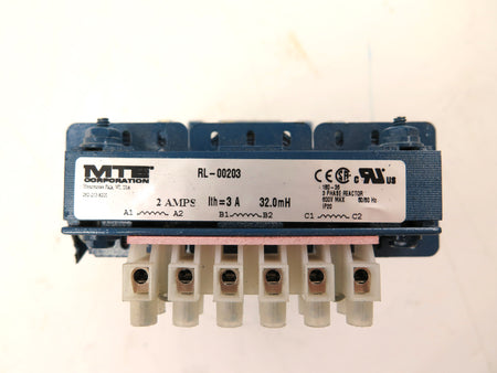 MTE RL-00203 Line Reactor 3 Phase 32.0mH 2A 600Vmax - Advance Operations