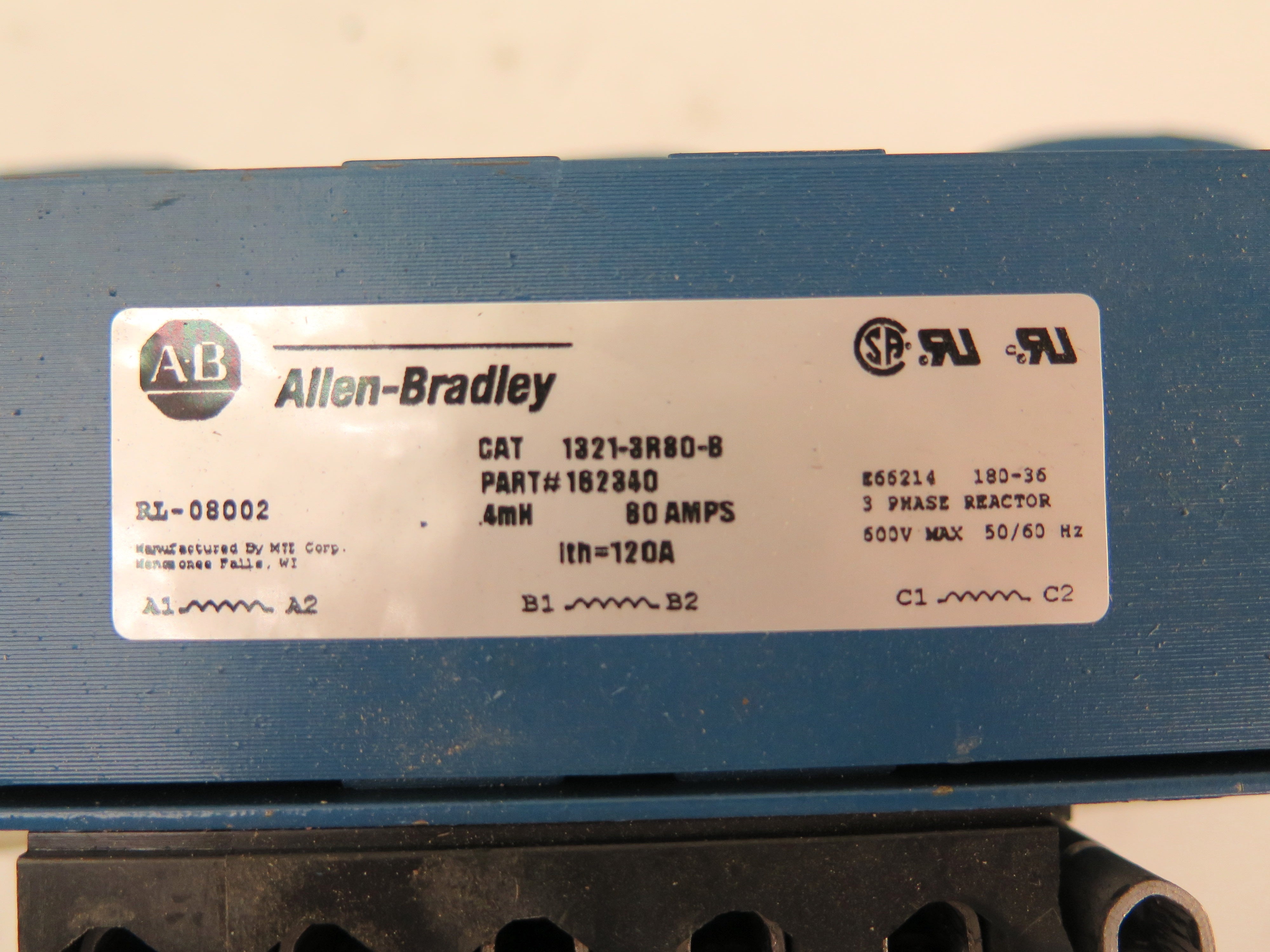 Allen-Bradley 1321-3 R80-B Line Reactor 3 Phase 80A 1321-3R80-B READ - Advance Operations