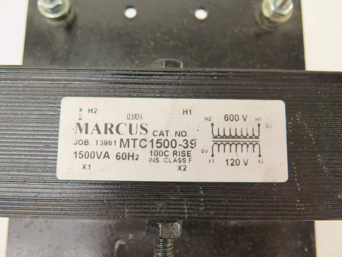 Marcus MTC1500-39 Transformer 600Vac to 120Vac 1500VA - Advance Operations