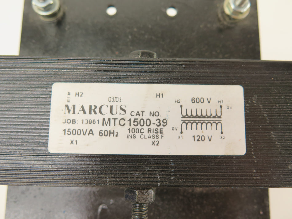 Marcus MTC1500-39 Transformer 600Vac to 120Vac 1500VA - Advance Operations