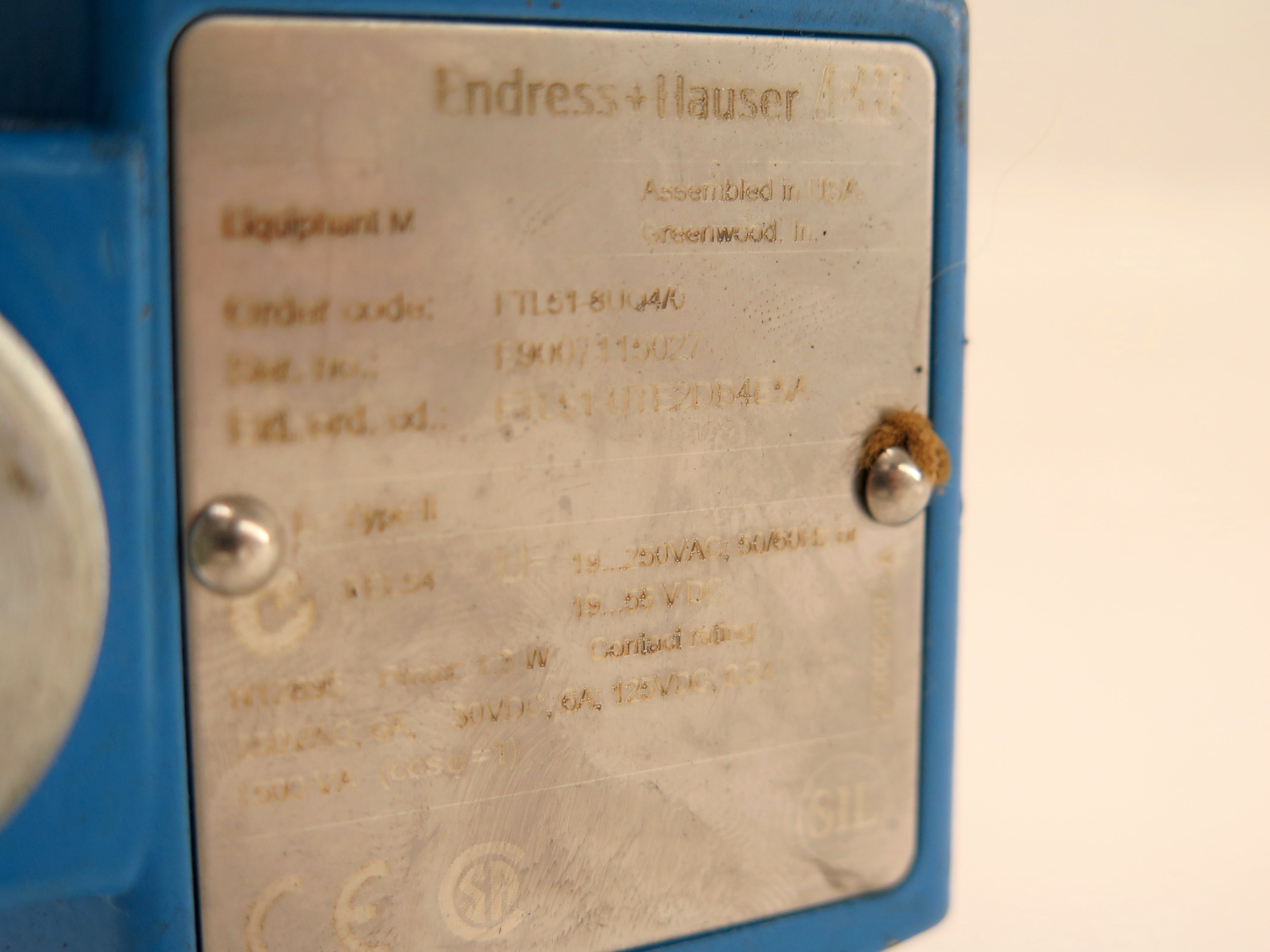 Endress + Hauser FTL518UQ4/0 Liquiphant M Liquid Level Sensor Switch Vibratory - Advance Operations