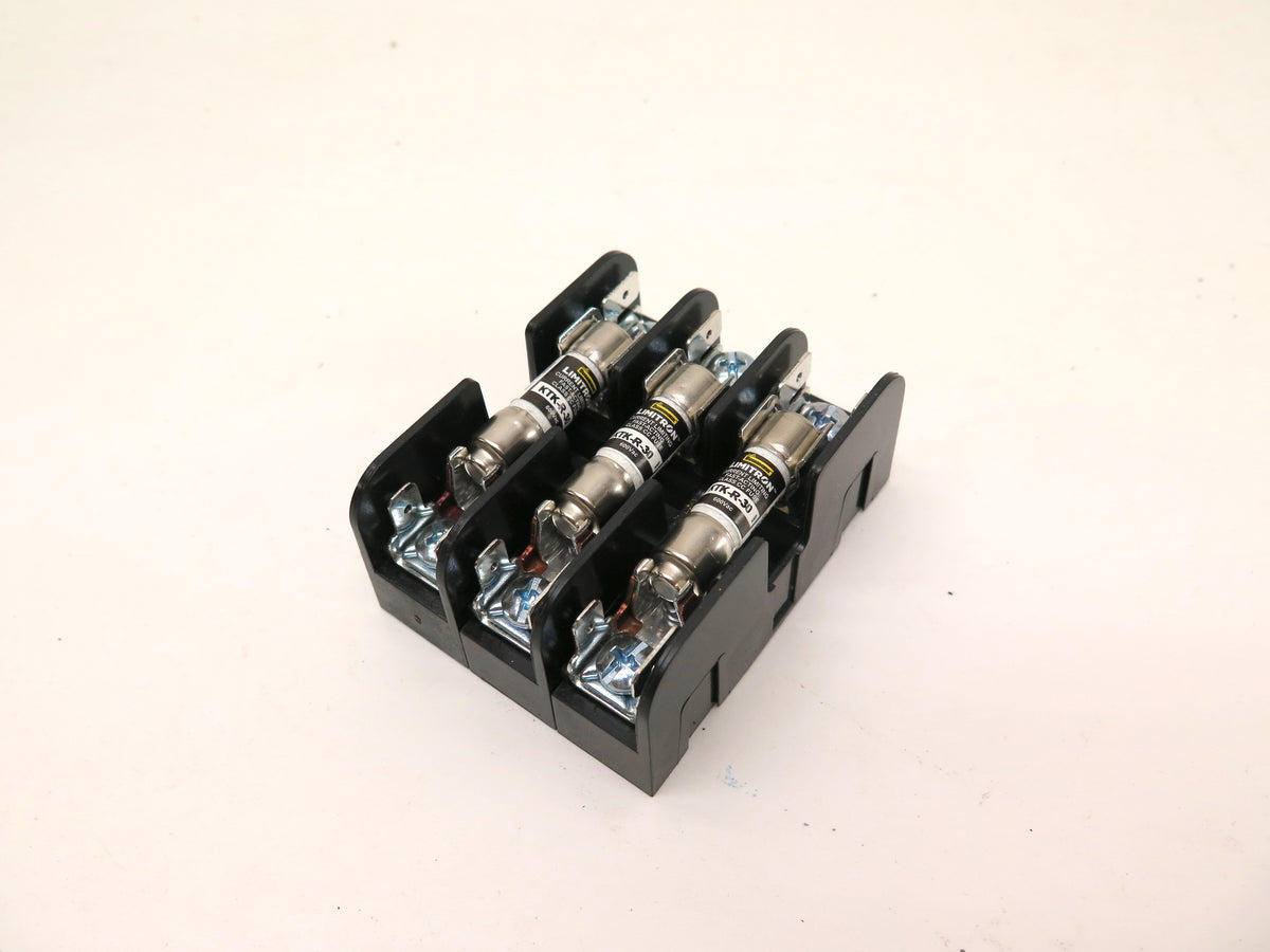 Ferraz Shawmut 30323R Fuse Holder & KTK-R-30 Fuses (3) - Advance Operations