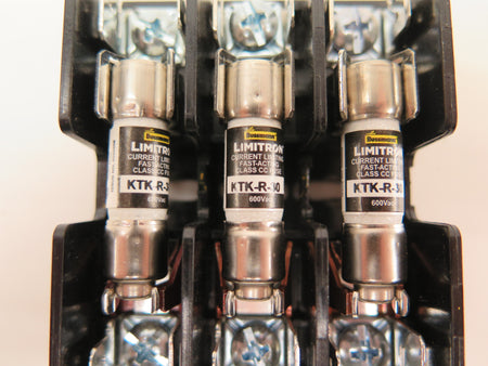 Ferraz Shawmut 30323R Fuse Holder & KTK-R-30 Fuses (3) - Advance Operations