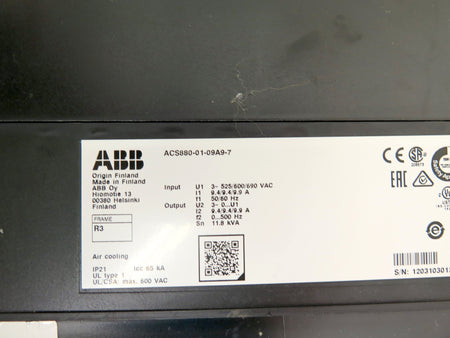 ABB ACS880-01-09A9-7 AC Drive 7.5kW 525-690Vac - Advance Operations