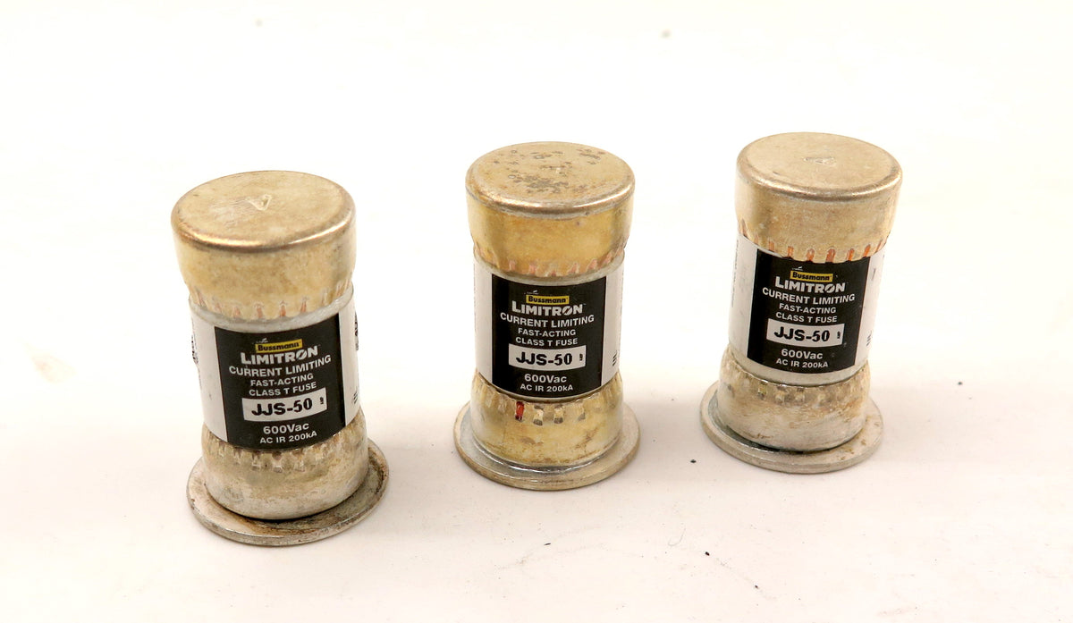 Limitron JJS-50 Current Limiting Fast Acting Fuse (50A) LOT OF 3 - Advance Operations