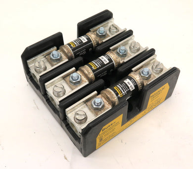 Buss T60100-3C Fuse Holder With (3) Bussmann JJS-100 Fuses 600Vac 100A - Advance Operations