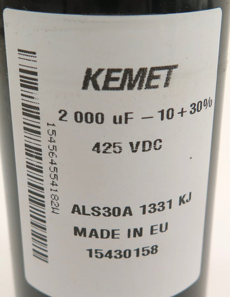 Kemet ALS30A 1331 KJ Capacitor 2000uF - 10+10% 425VDC - Advance Operations