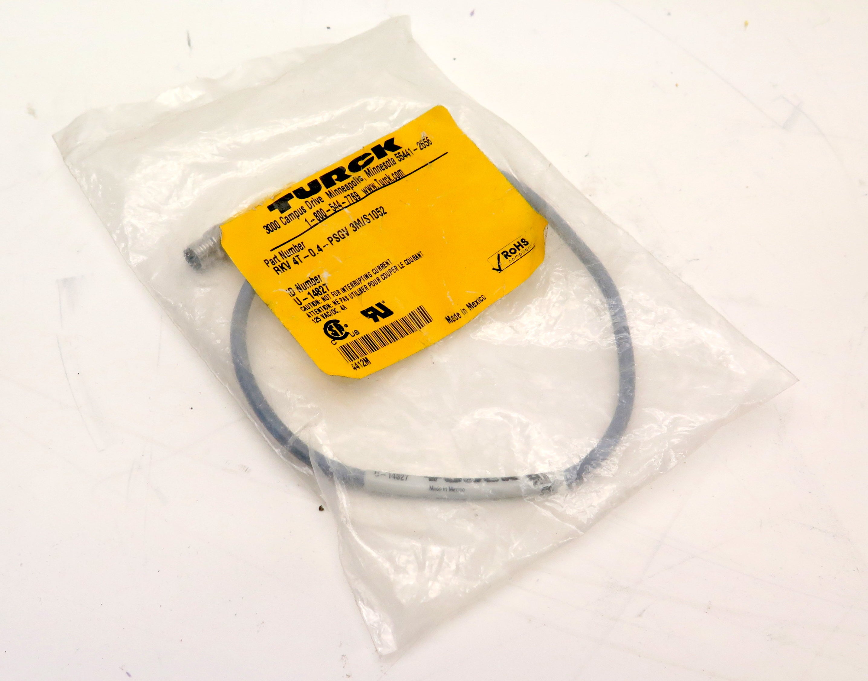 Turck RKV 4T-0.4-PSGV 3M/S1052 Cordset - Advance Operations