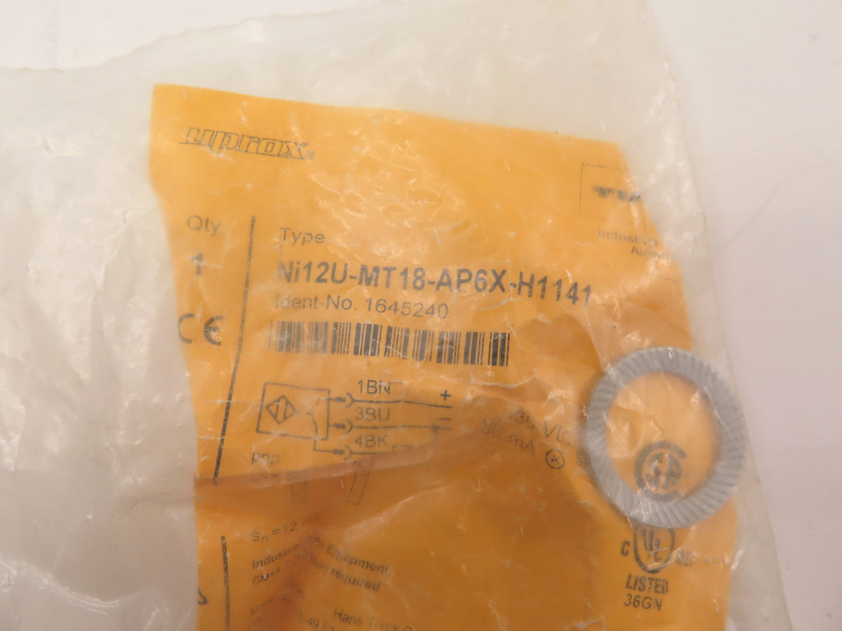 Turck Ni12U-MT18-AP6X-H1141 Inductive Sensor / Proximity Switch - Advance Operations