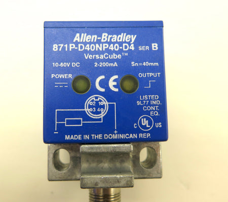 Allen-Bradley 871P-D40NP40-D4 Proximity Switch VersaCube 10-60Vdc 2-200mA NEW - Advance Operations