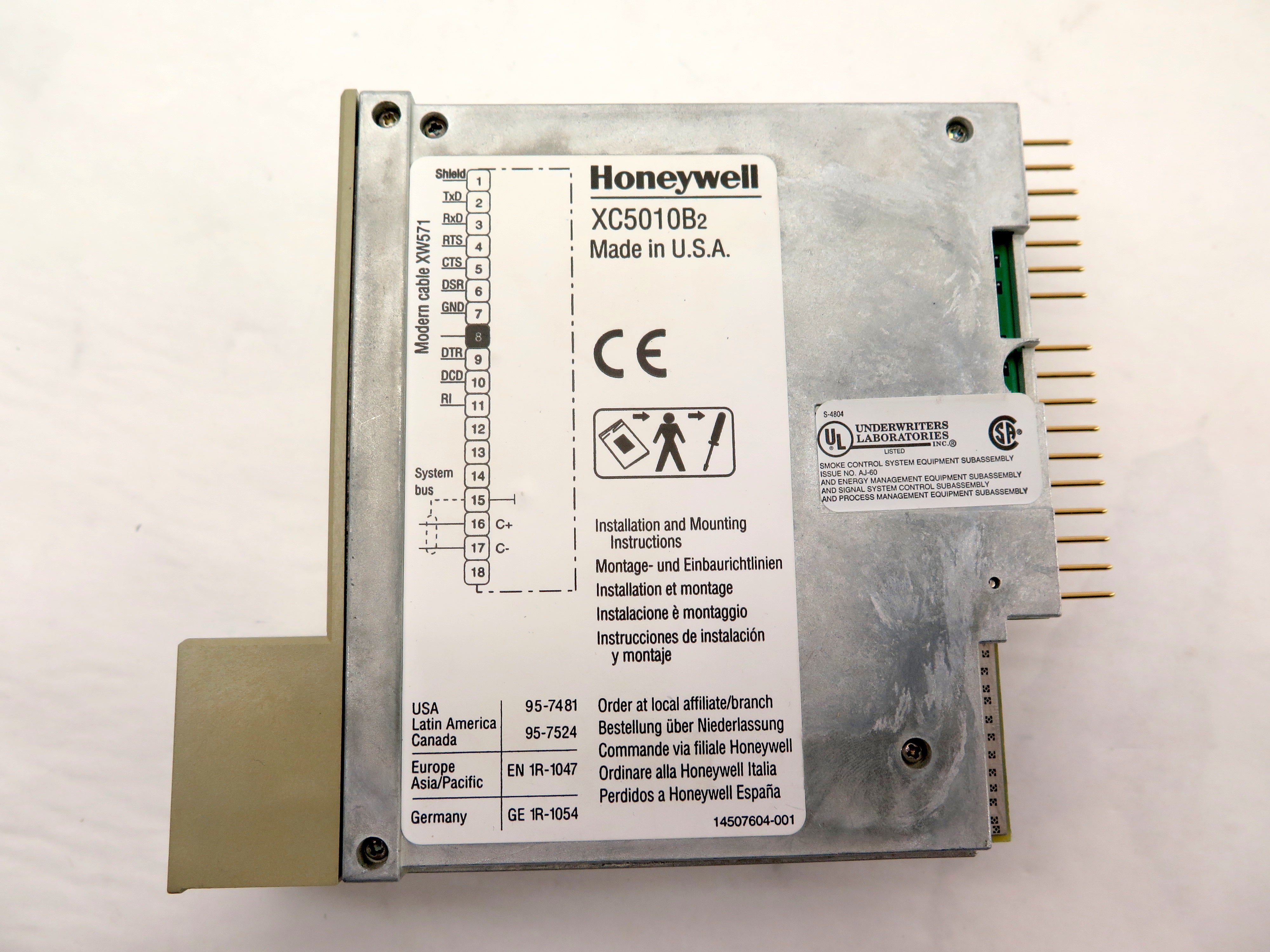 Honeywell XC5010B2 CPU Module Control - Advance Operations
