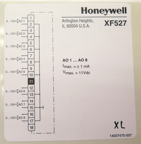 Honeywell XF527 Analog Output Module - Advance Operations