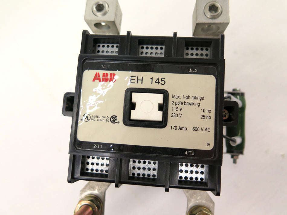 ABB EH145C2P-Y Contactor 2 Pole 170A 24Vdc Coil - Advance Operations
