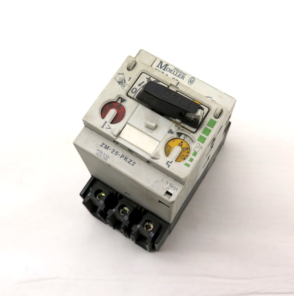 Klockner Moeller PKZ 2-SP / ZM-25-PKZ2 Motor Starter Module Overload - Advance Operations