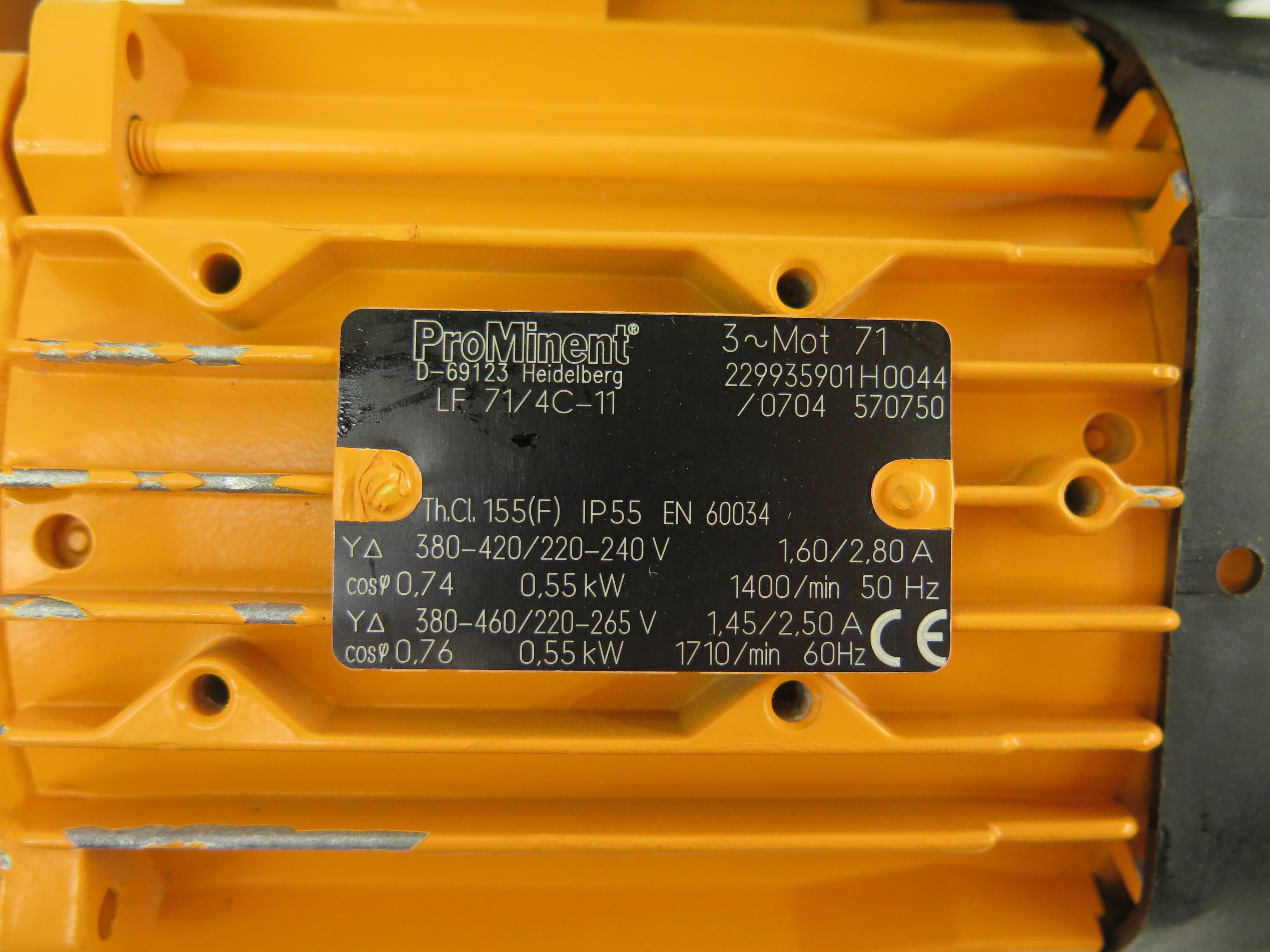 Prominent LF 71/4C-11 229935901H0044 Pump Electric Motor 380-420/220-240Vac - Advance Operations