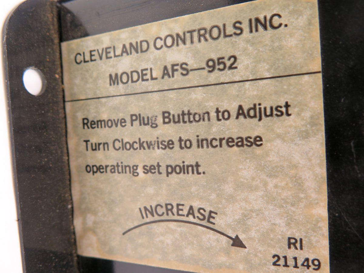 Cleveland Control AFS-952 AirSwitch (NO Lamp & Relay) - Advance Operations