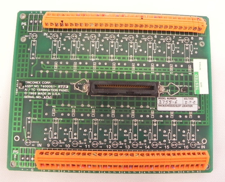 Triconex Termination Panel for 2755 7400061-600 - Advance Operations