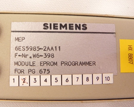 Siemens Adapter Module Eprom Programmer 6ES5985-2AA11 - Advance Operations